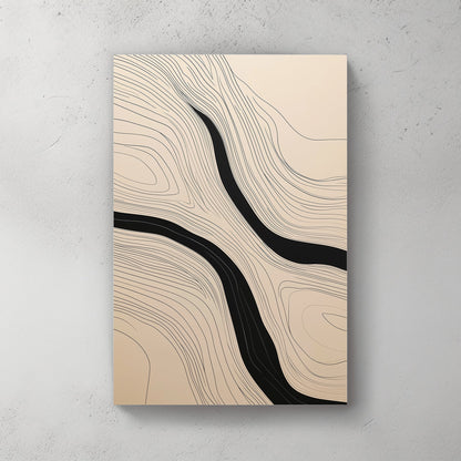 Featuring elegant, undulating lines in a minimalist design, this artwork captures fluidity. Perfect for modern decor. canvas wall art abstract portrait landscape