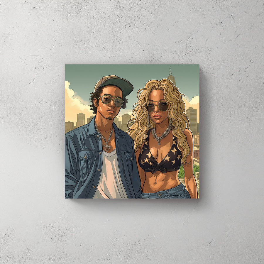 Vice Couple #164 Canvas Wall Art & Metal Prints