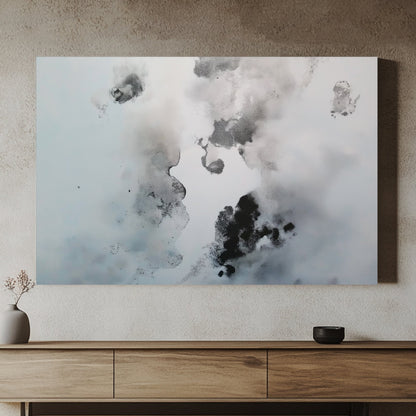 This abstract piece embodies the essence of drifting fog and soft shadows. Perfect for modern decor. canvas wall art portrait landscape