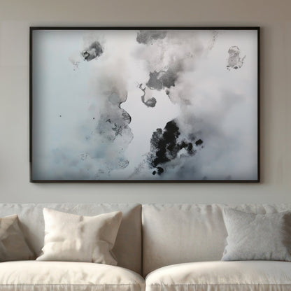 This abstract piece embodies the essence of drifting fog and soft shadows. Perfect for modern decor. canvas wall art portrait landscape