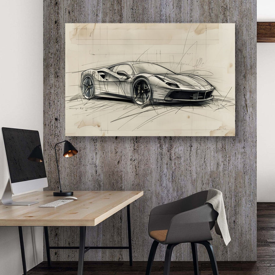 Auto Curves #182 Canvas Wall Art & Metal Prints