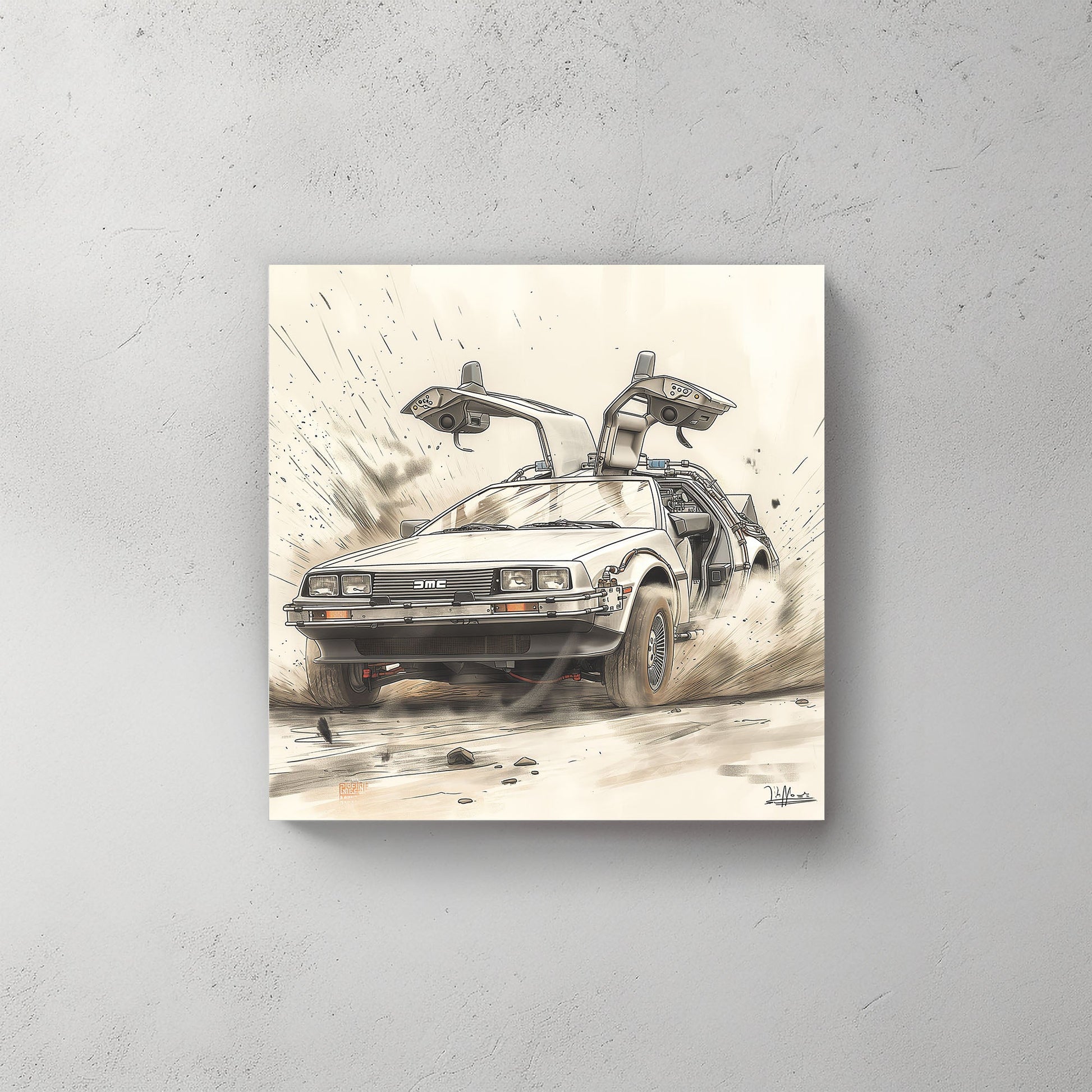 Delorean #186 Canvas Wall Art & Metal Prints
