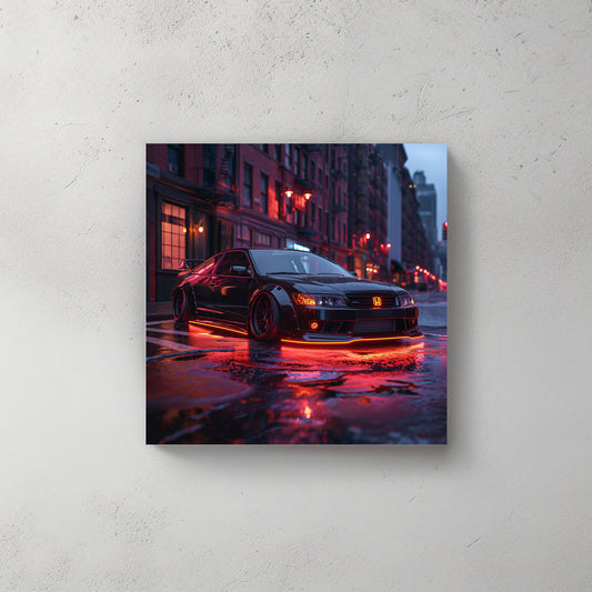 Red Neons #197 Canvas Wall Art & Metal Prints
