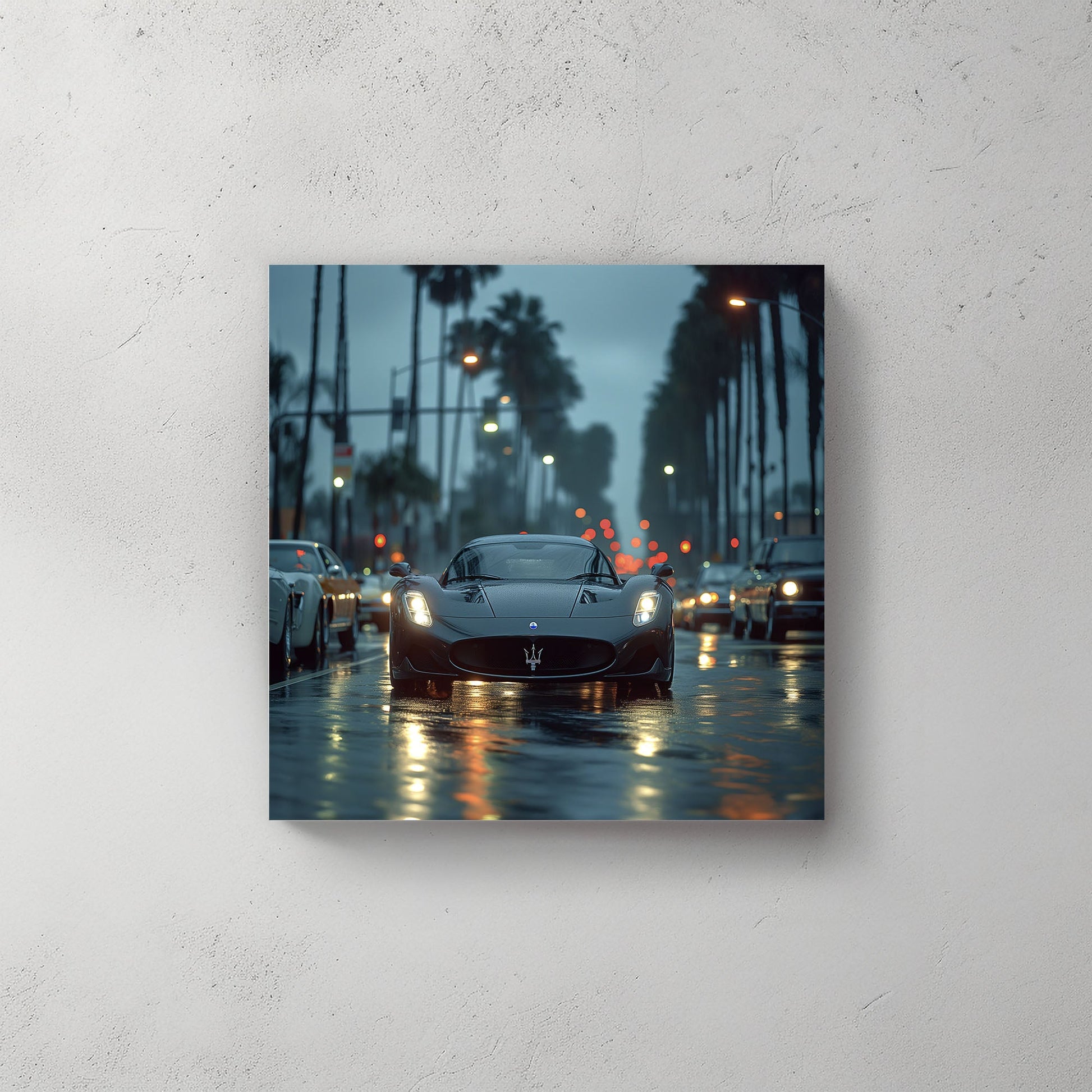 Maserati Nights #204 Canvas Wall Art & Metal Prints