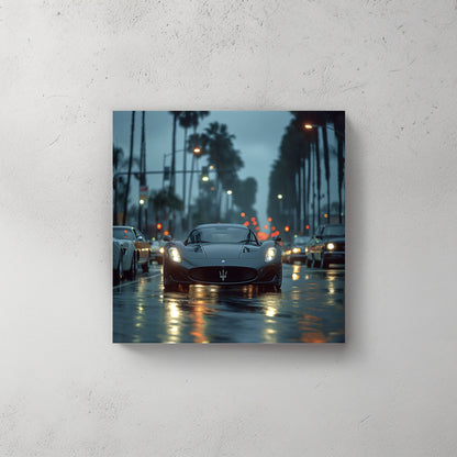 Maserati Nights #204 Canvas Wall Art & Metal Prints
