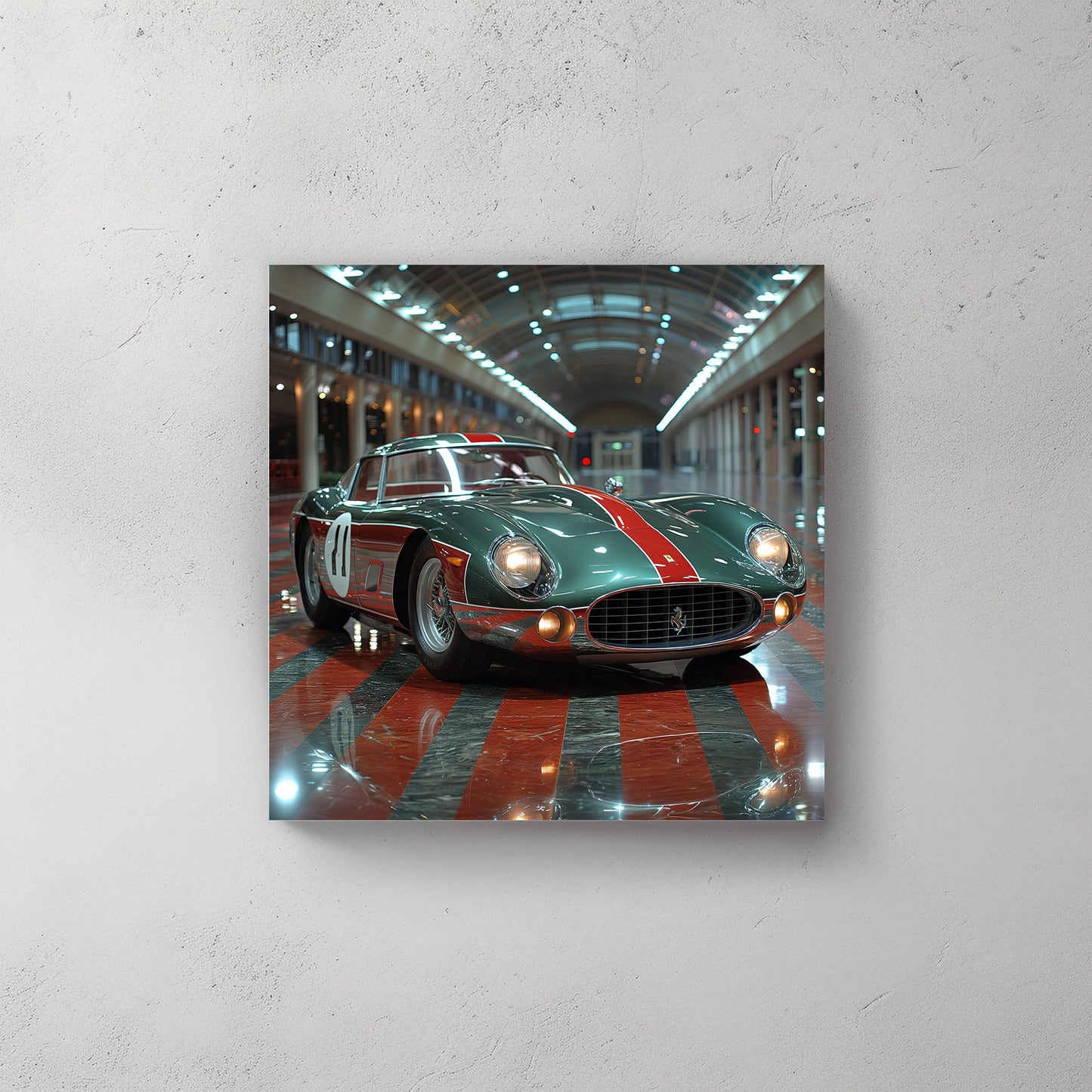 Ferrari Vintage #213 Canvas Wall Art & Metal Prints