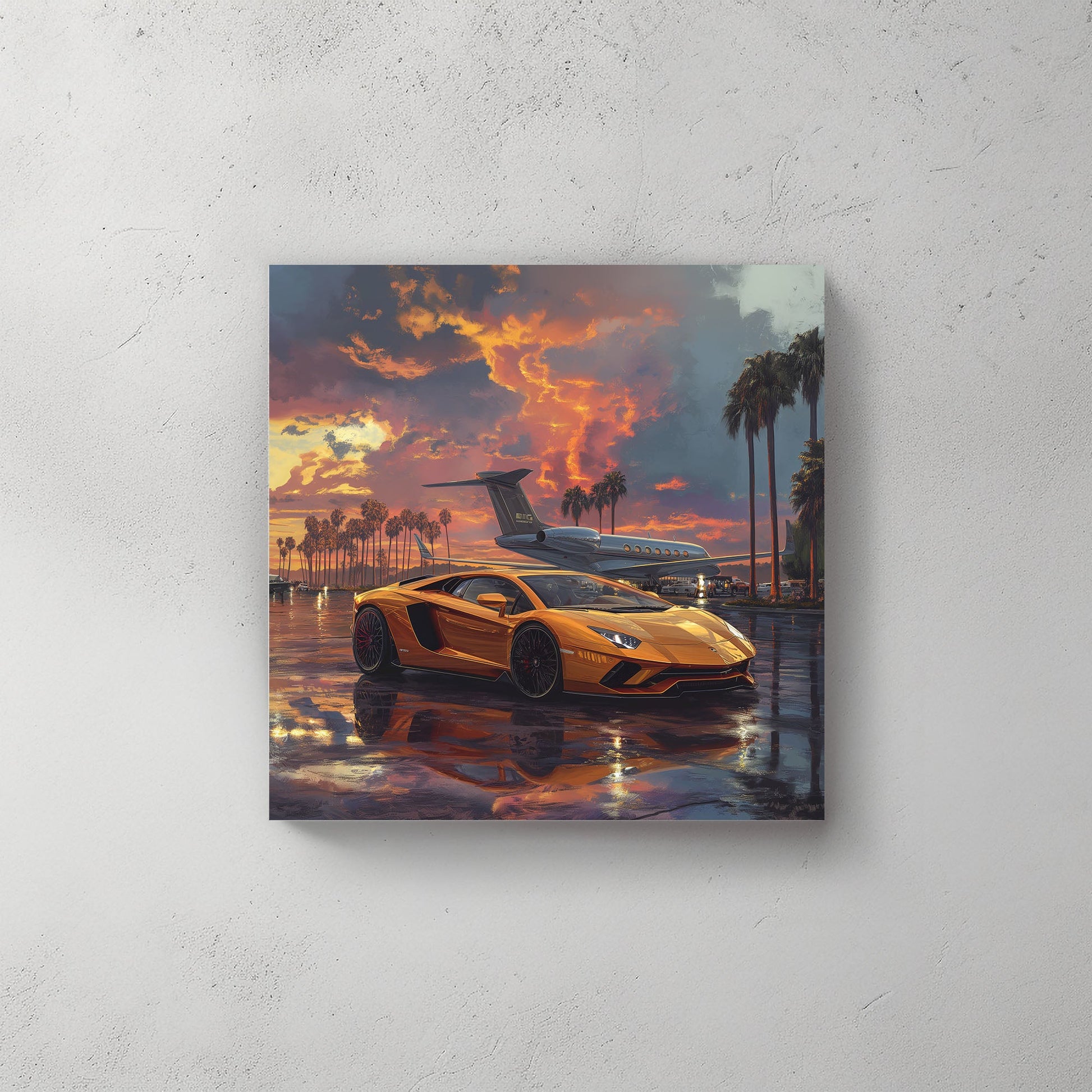Yellow Storm #215 Canvas Wall Art & Metal Prints