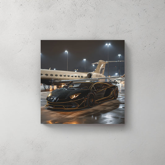 Golden Outline #217 Canvas Wall Art & Metal Prints
