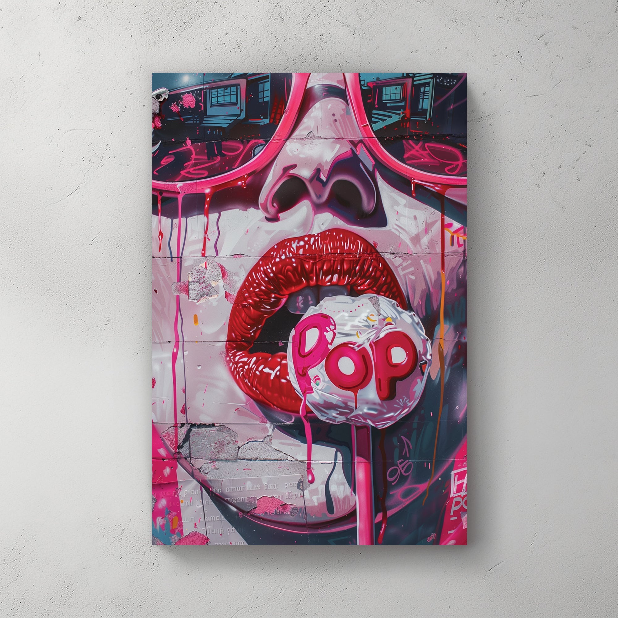 アート・デザイン・音楽 DRIPPING kiki Christian Chapiron LolliPop Drip #2255 Wall Art on Canvas & Metal Prints – ItzArt.ca