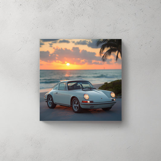 Vintage Porsche #227 Canvas Wall Art & Metal Prints