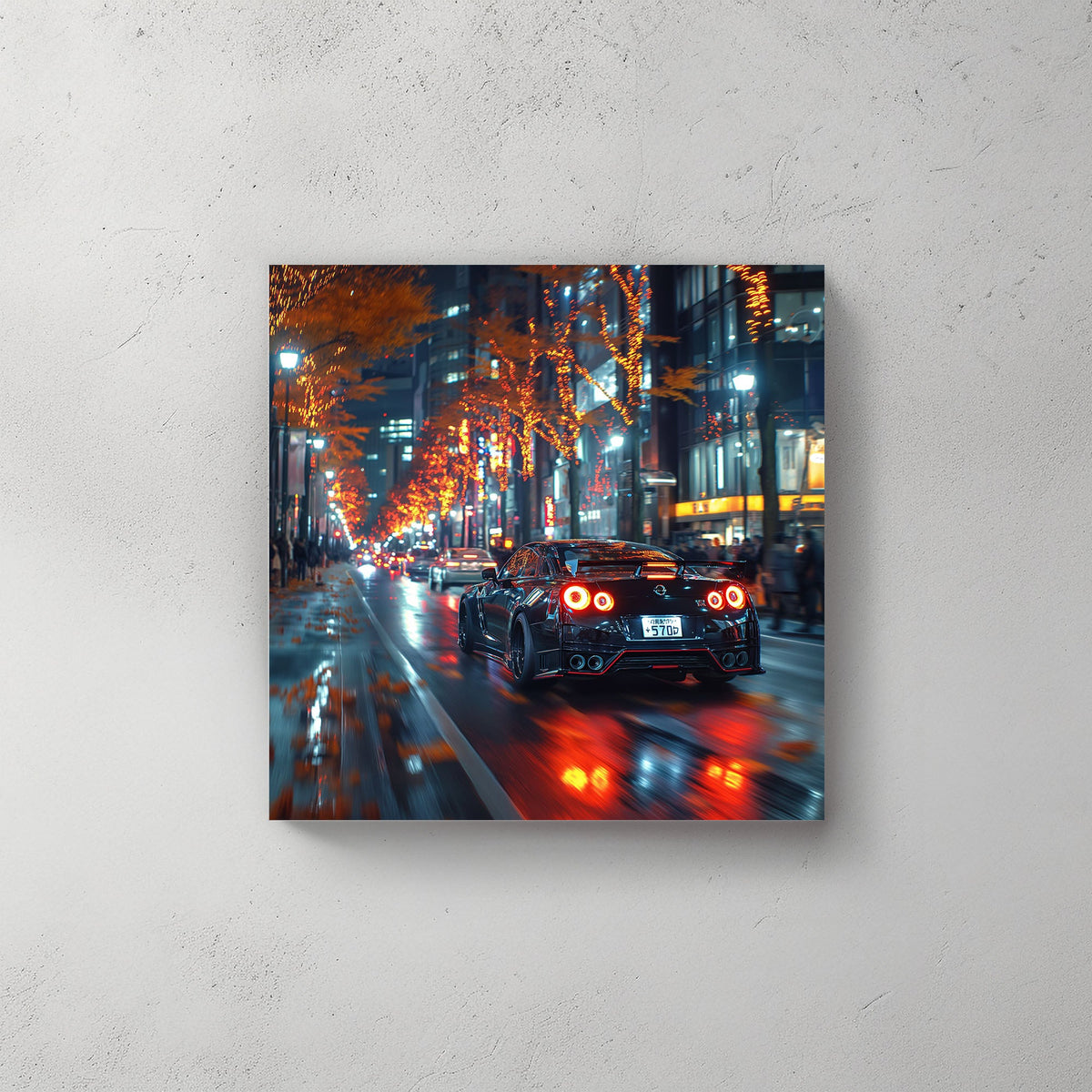 Skyline By Night #235 Canvas Wall Art & Metal Prints