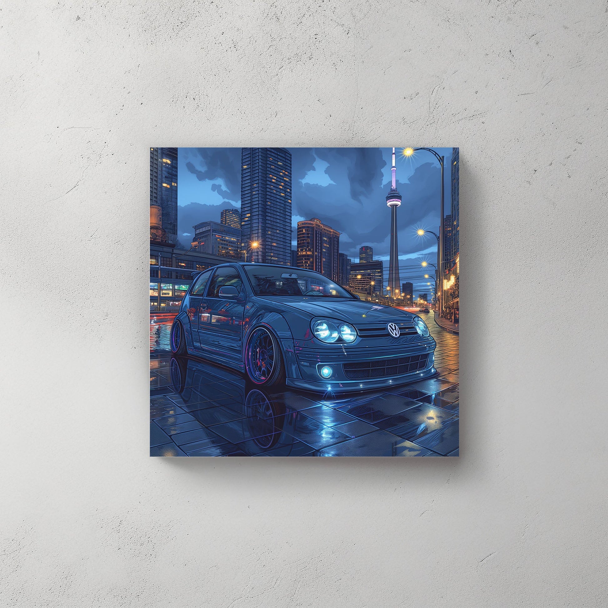 Blue Golf #241 Canvas Wall Art & Metal Prints
