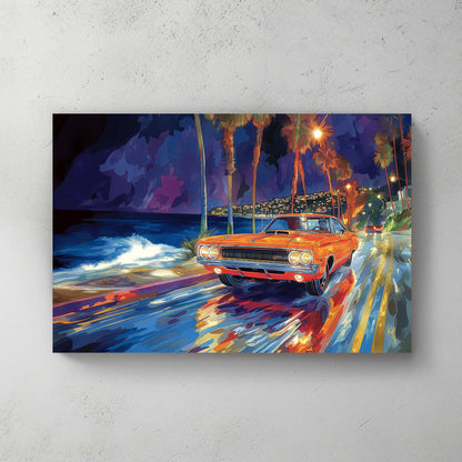 Cruising By Night Chevelle #244 Canvas Wall Art & Metal Prints