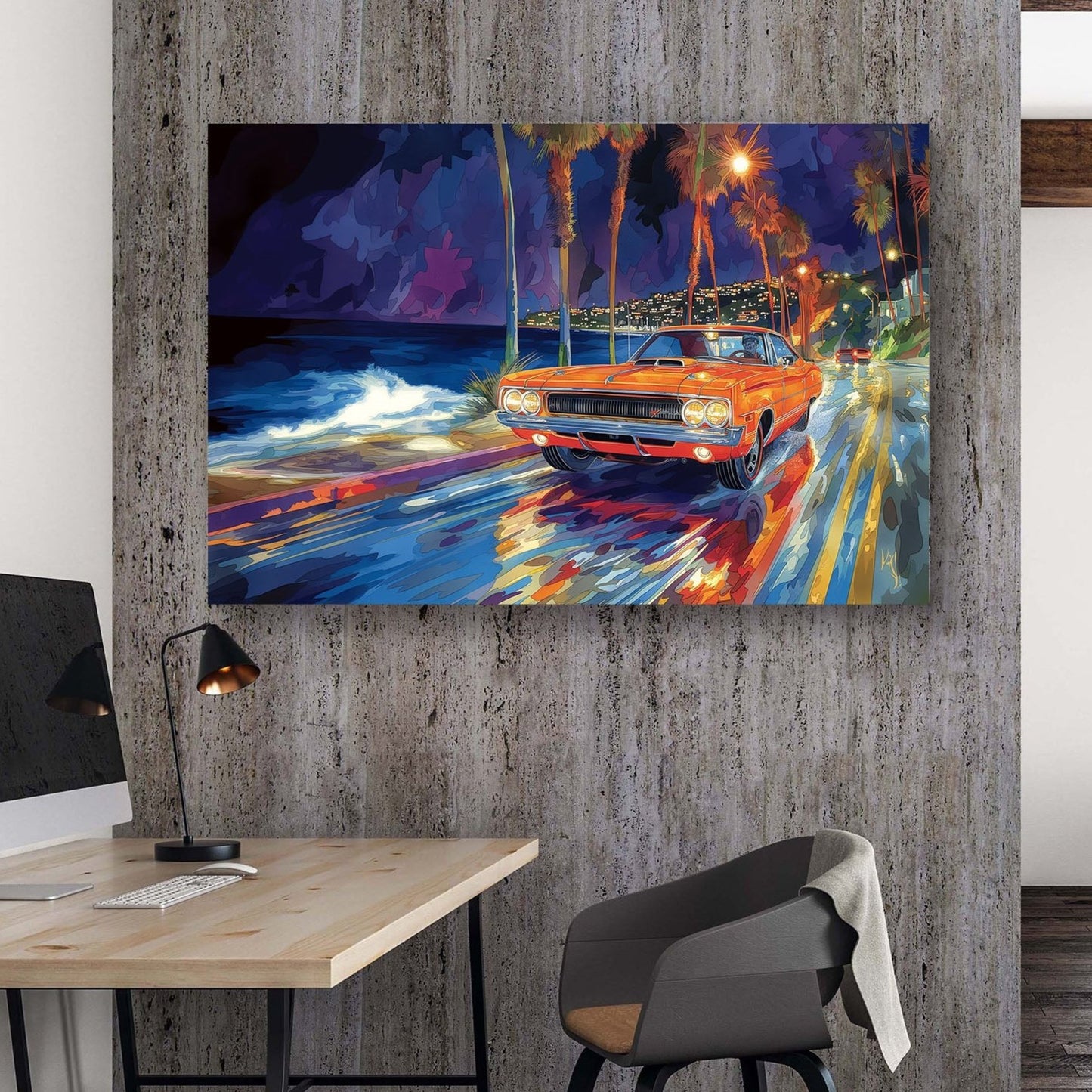 Cruising By Night Chevelle #244 Canvas Wall Art & Metal Prints
