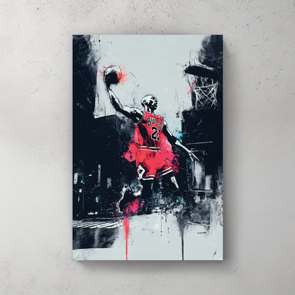 Michael Jordan dunking chicago bulls wall art