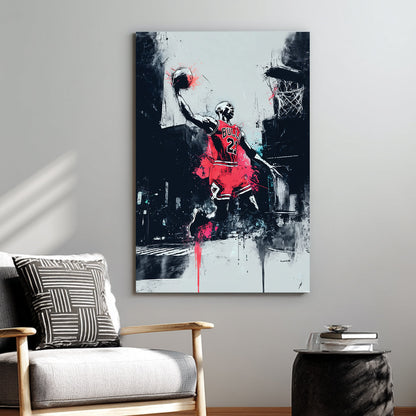 Michael Jordan dunking chicago bulls wall art