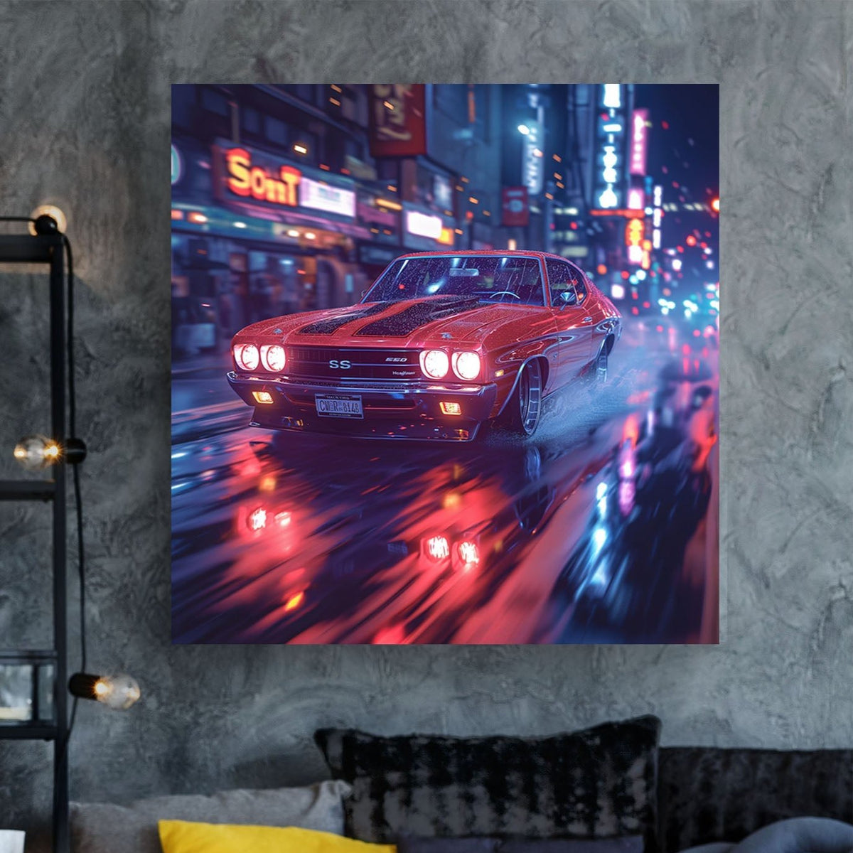Chevelle By Night #254 Canvas Wall Art & Metal Prints