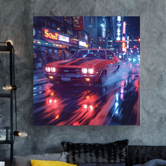 Chevelle By Night #254 Canvas Wall Art & Metal Prints