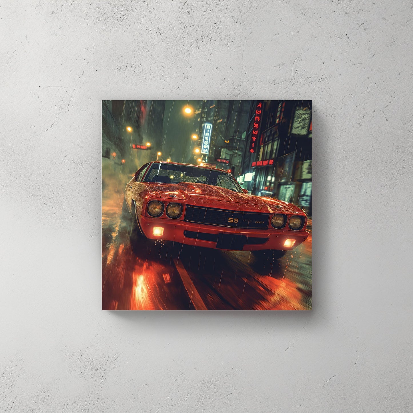 Orange Chevelle #258 Canvas Wall Art & Metal Prints