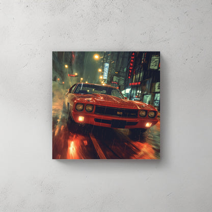 Orange Chevelle #258 Canvas Wall Art & Metal Prints
