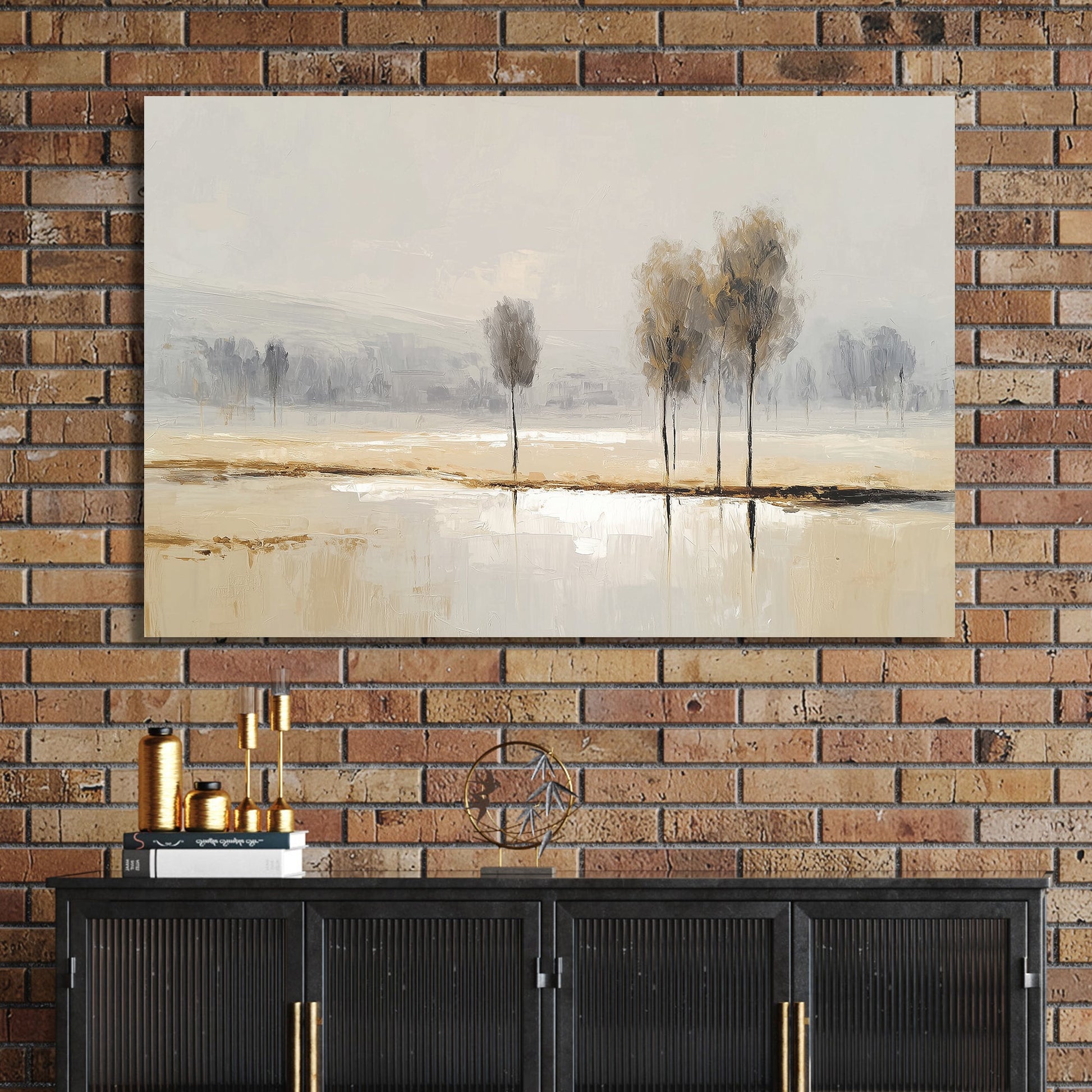 minimal landscape trees wall art
