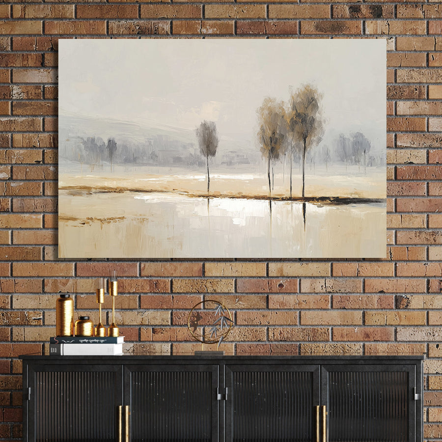 minimal landscape trees wall art