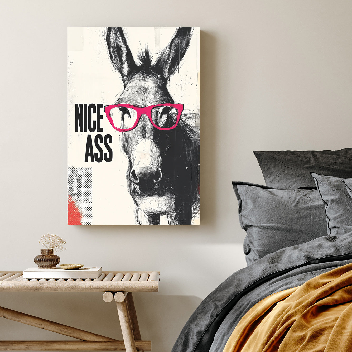 funny donkey quote wall art