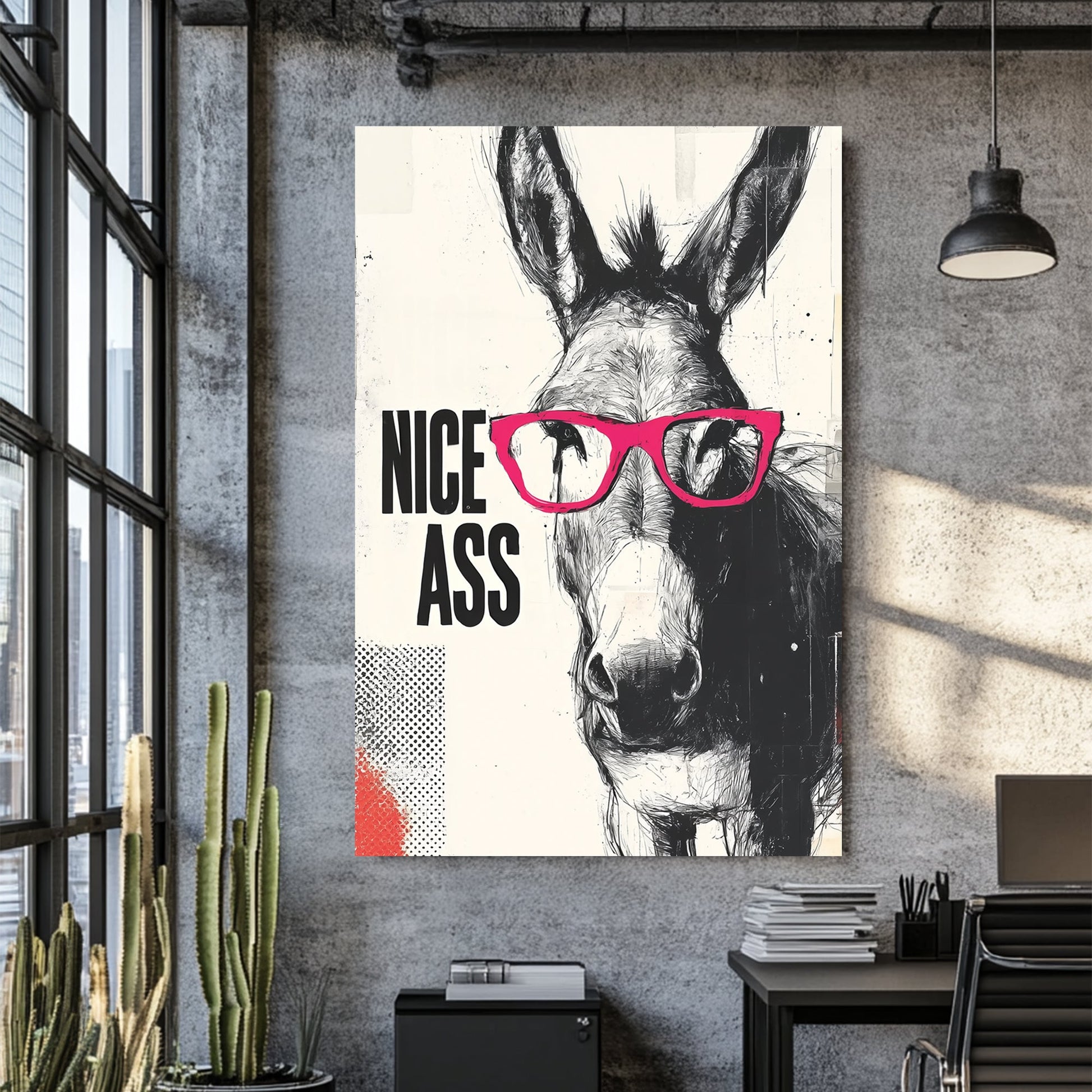 funny donkey quote wall art