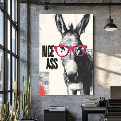 funny donkey quote wall art