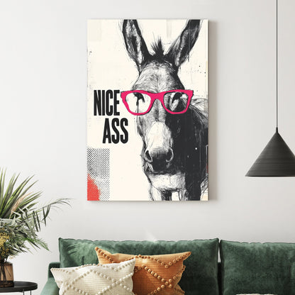 funny donkey quote wall art