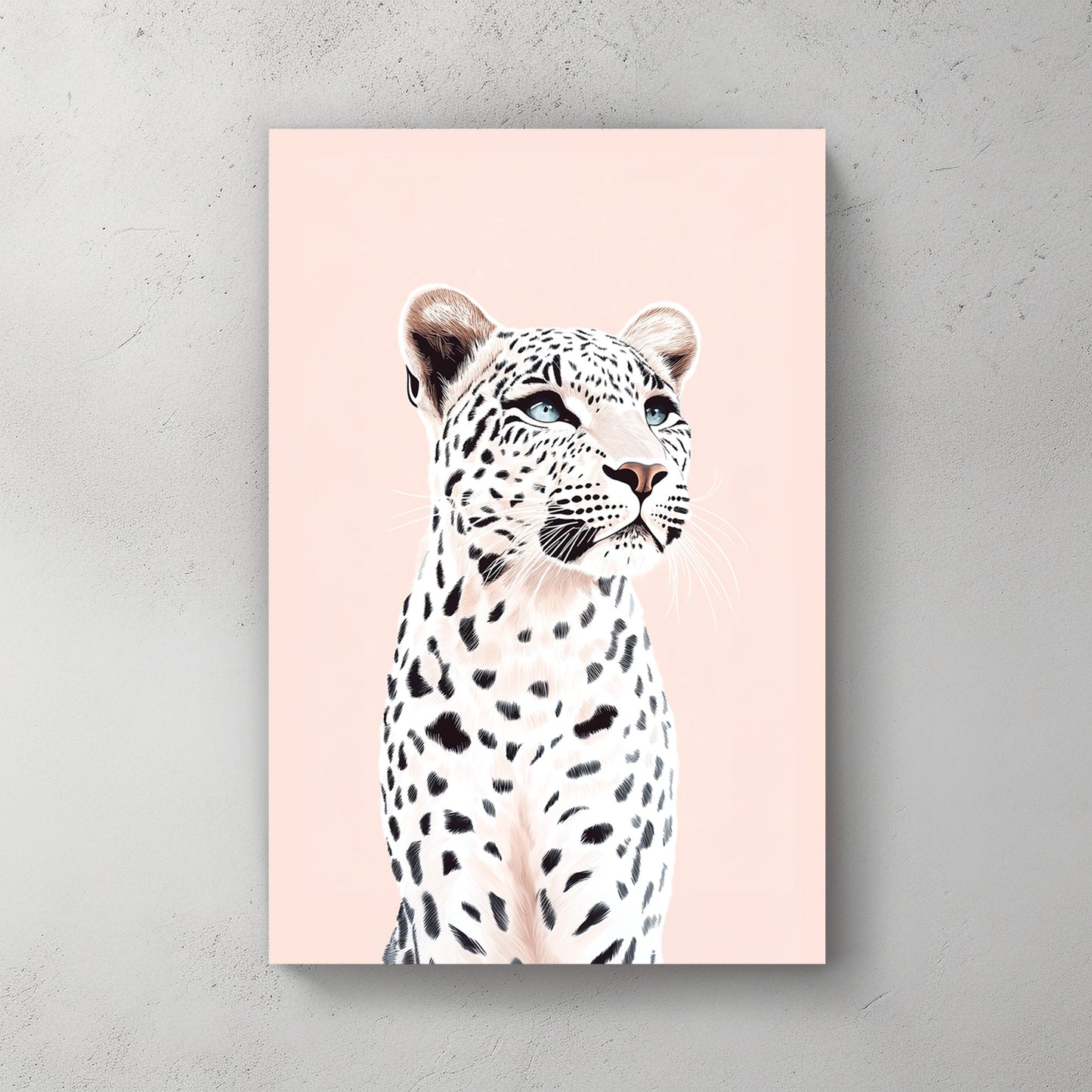 snow leopard portrait wall art