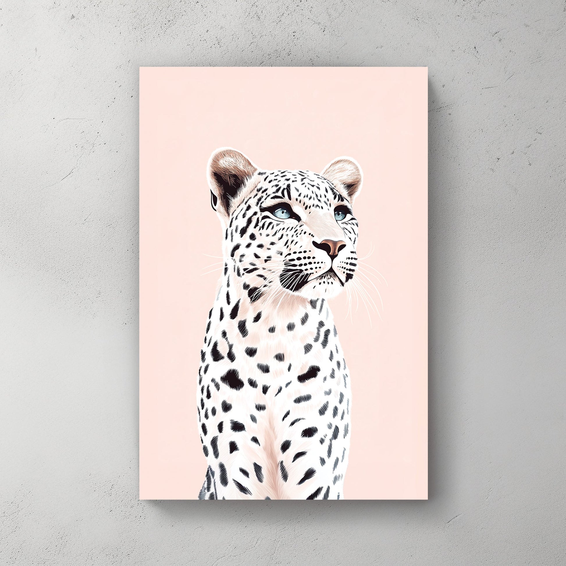 snow leopard portrait wall art