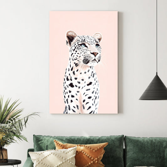 snow leopard portrait wall art