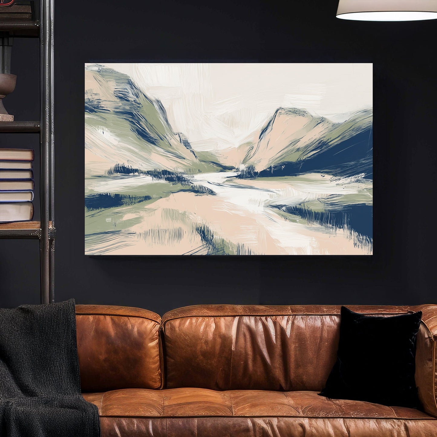 abstract mountain landscape wall art
