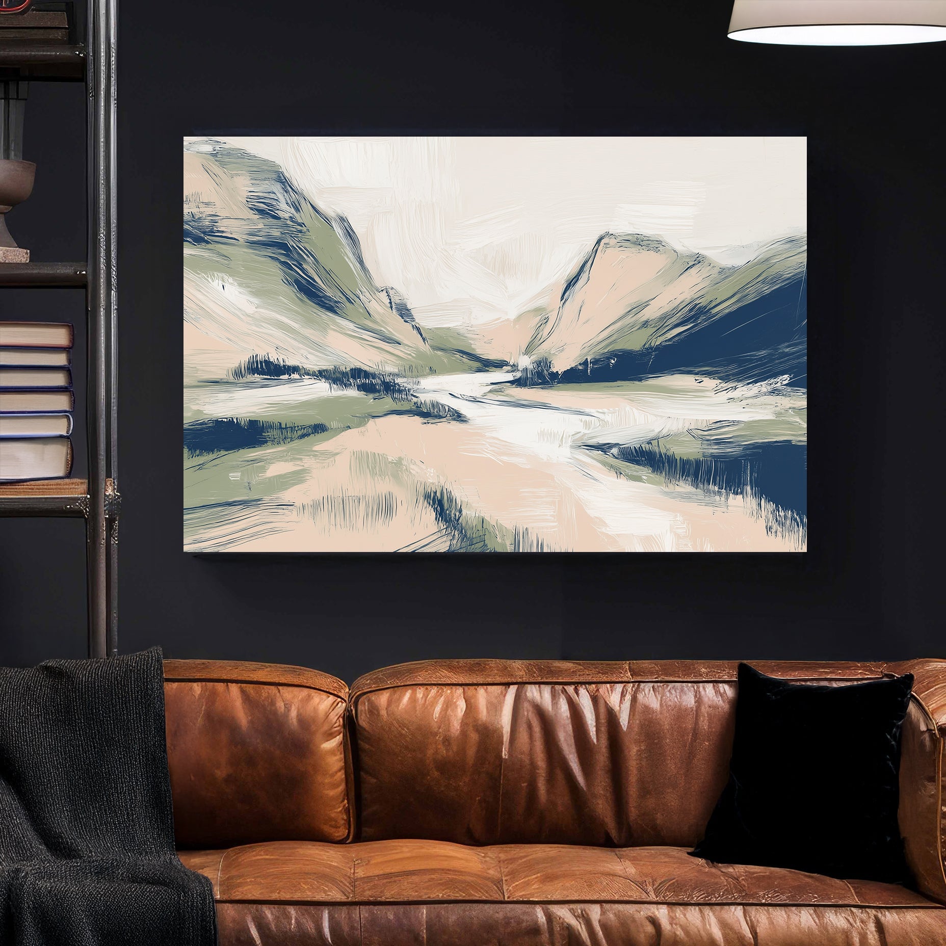 abstract mountain landscape wall art