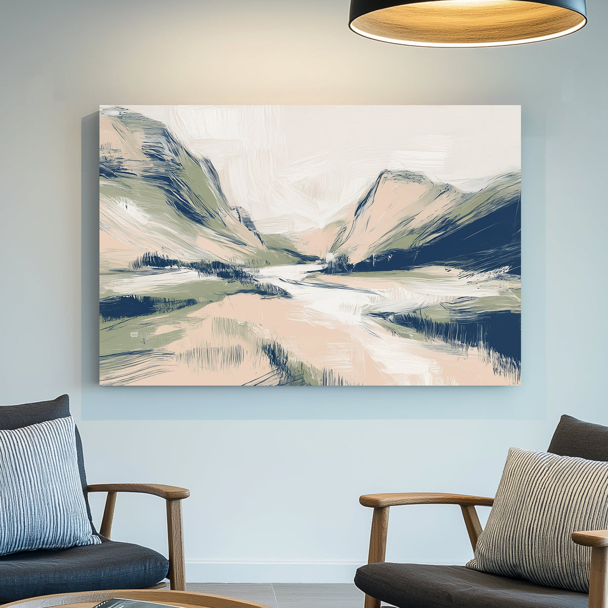 abstract mountain landscape wall art
