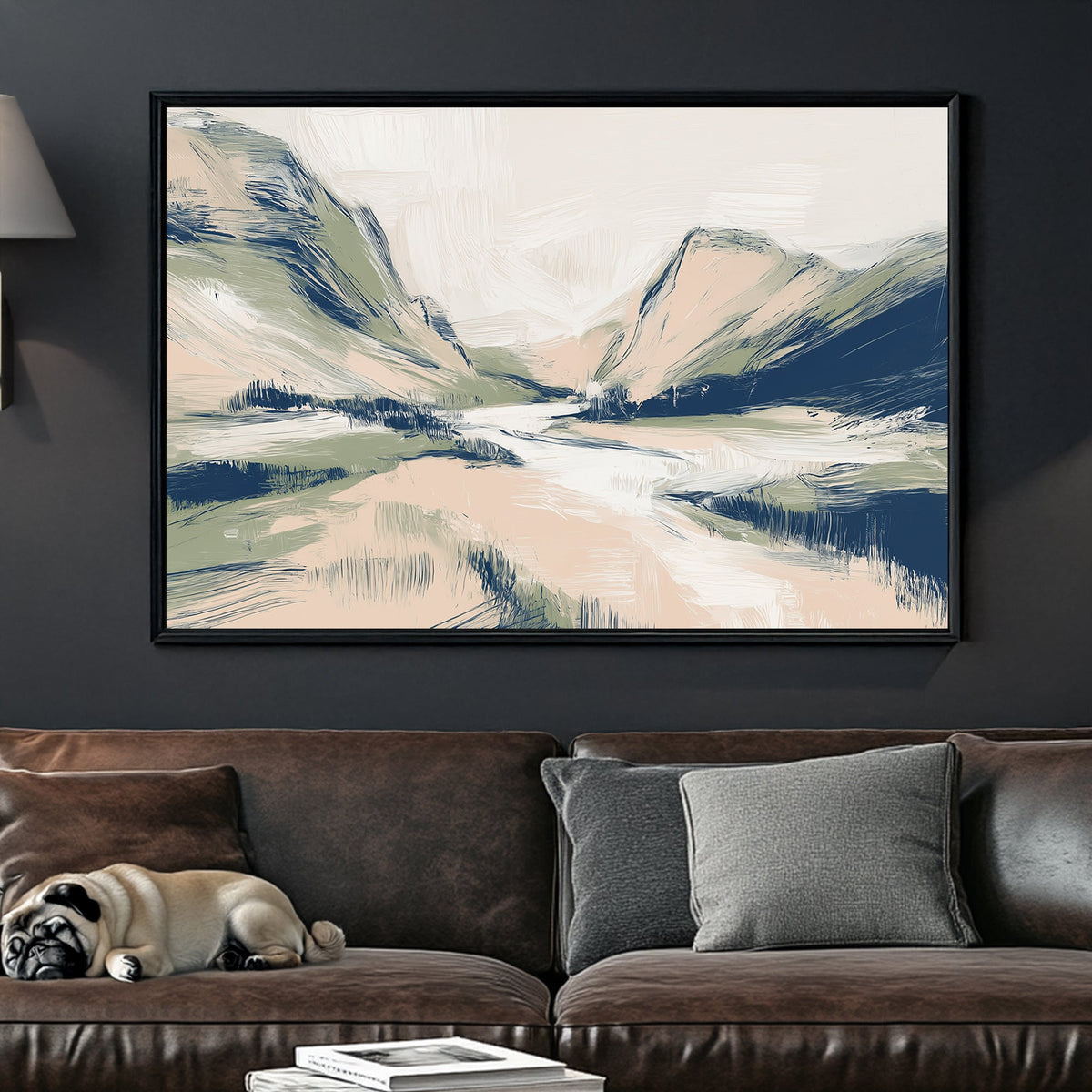abstract mountain landscape wall art