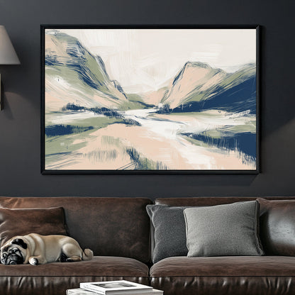 abstract mountain landscape wall art