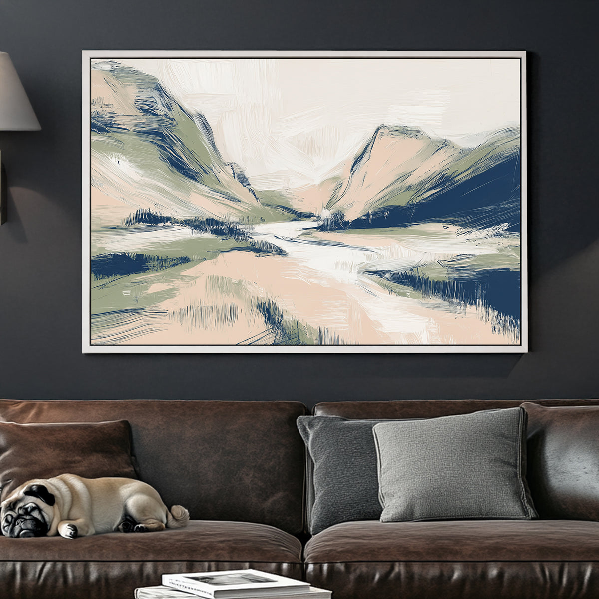 abstract mountain landscape wall art