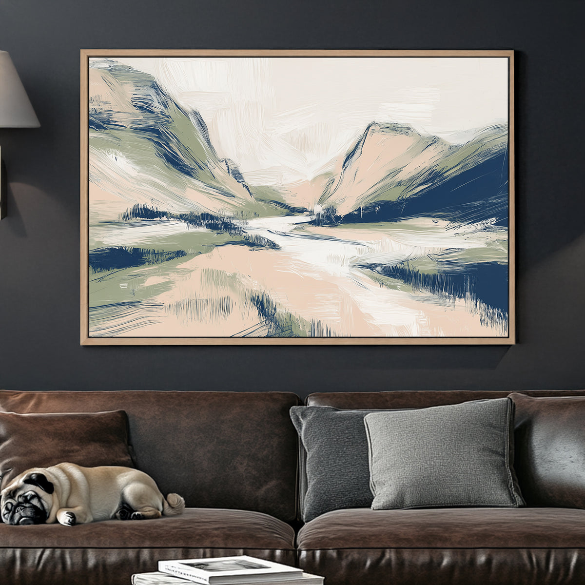 abstract mountain landscape wall art
