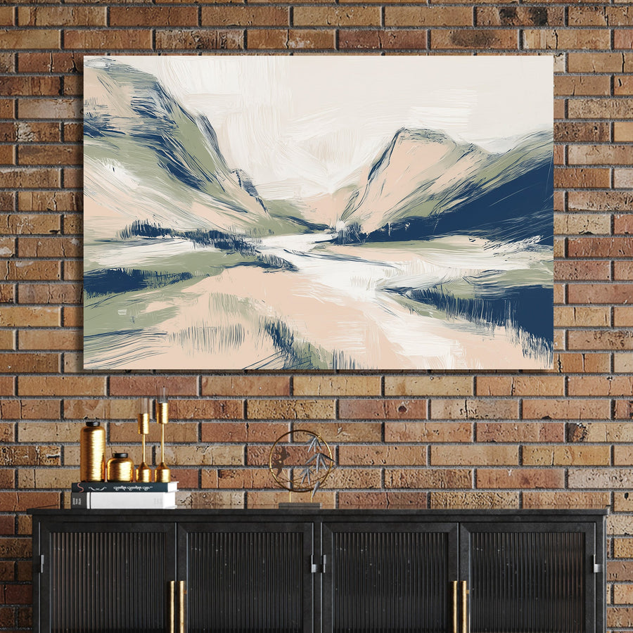 abstract mountain landscape wall art
