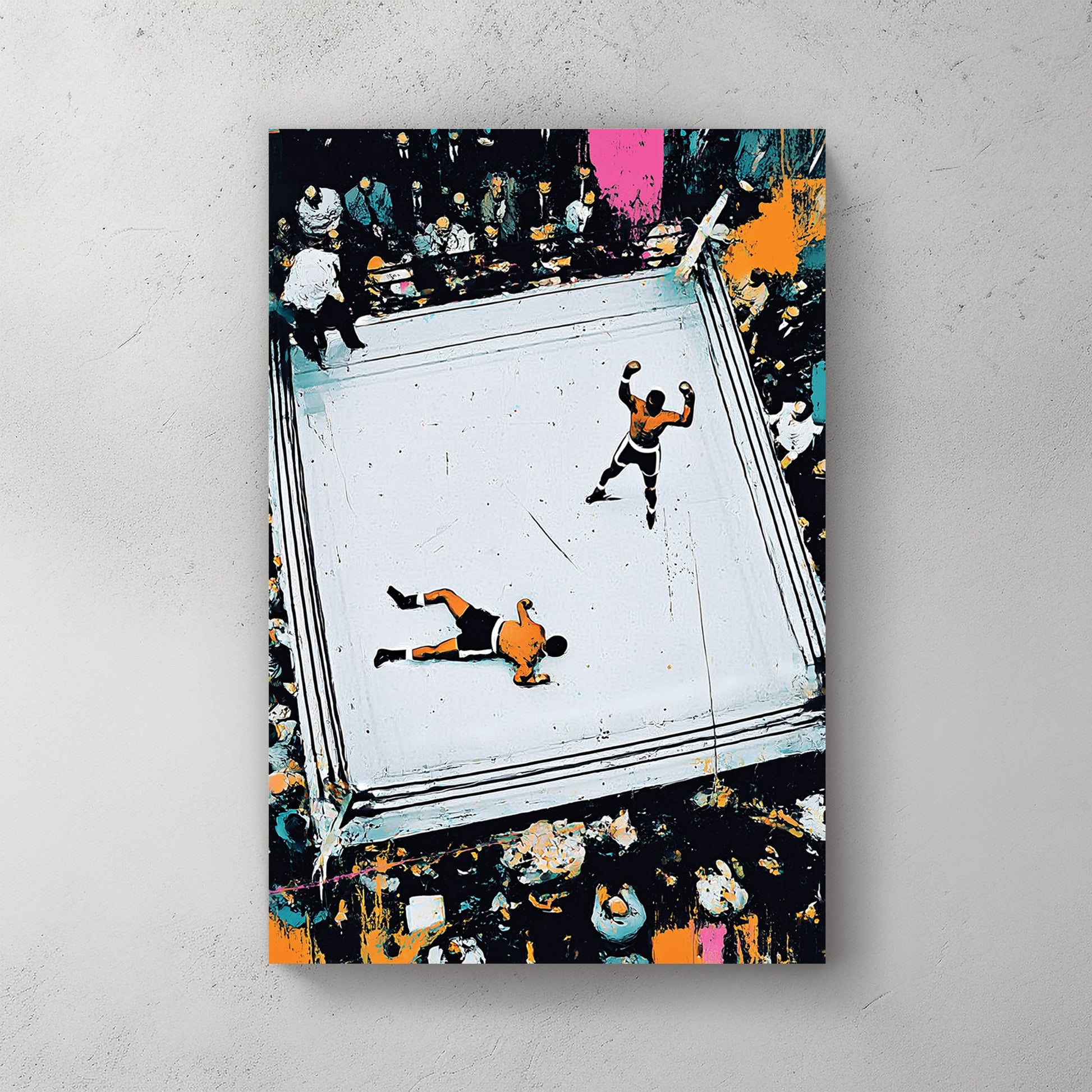 boxing victory moment wall art