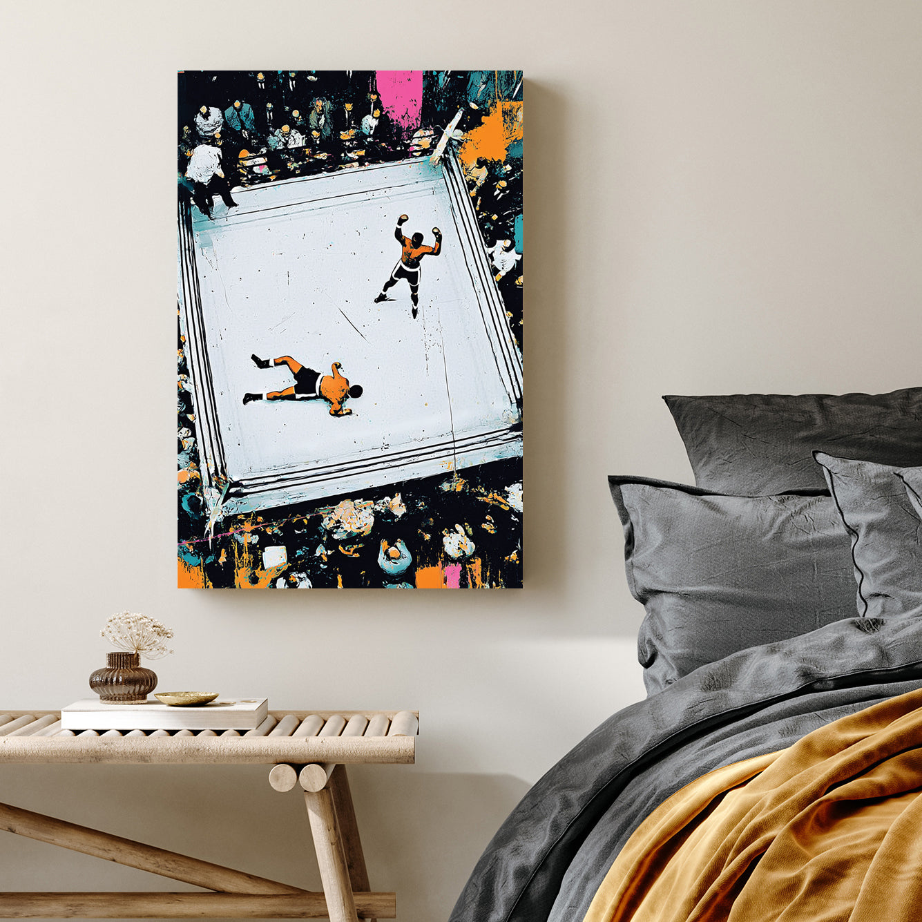 boxing victory moment wall art