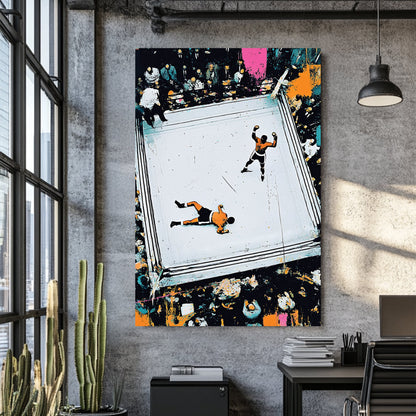 boxing victory moment wall art