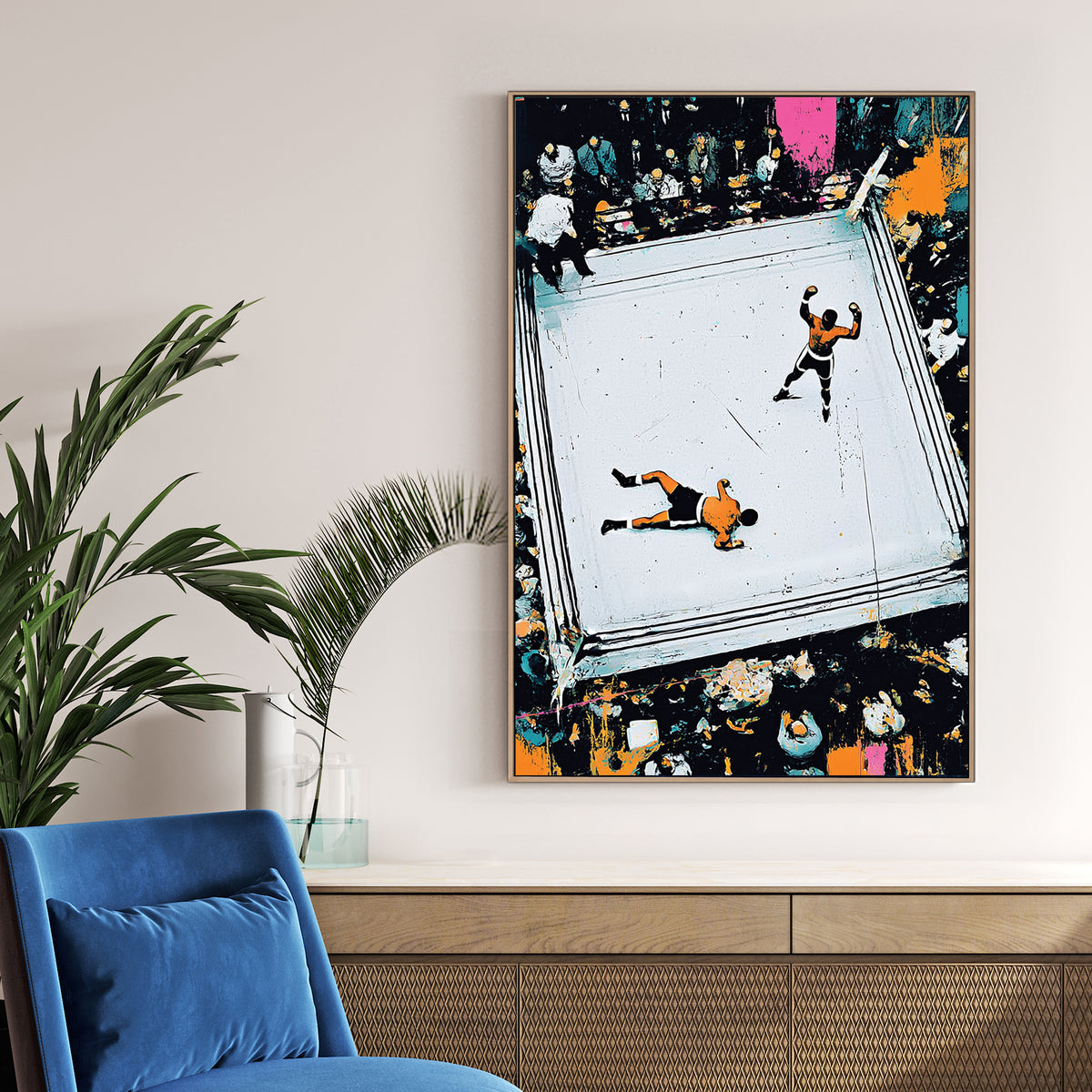 boxing victory moment wall art