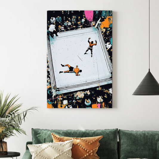boxing victory moment wall art