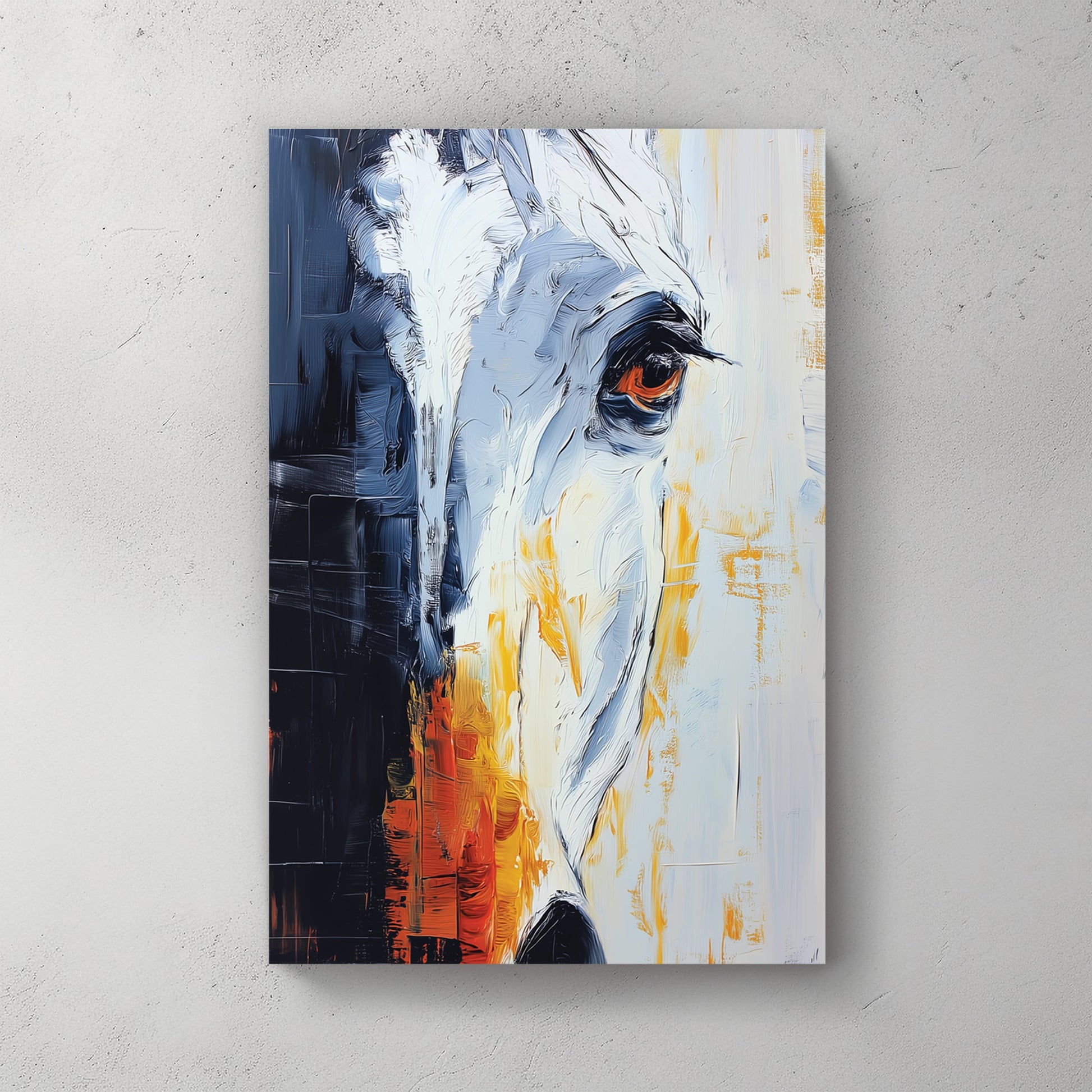 abstract horse portrait wall art
