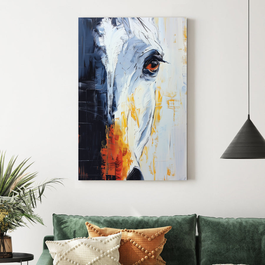 abstract horse portrait wall art
