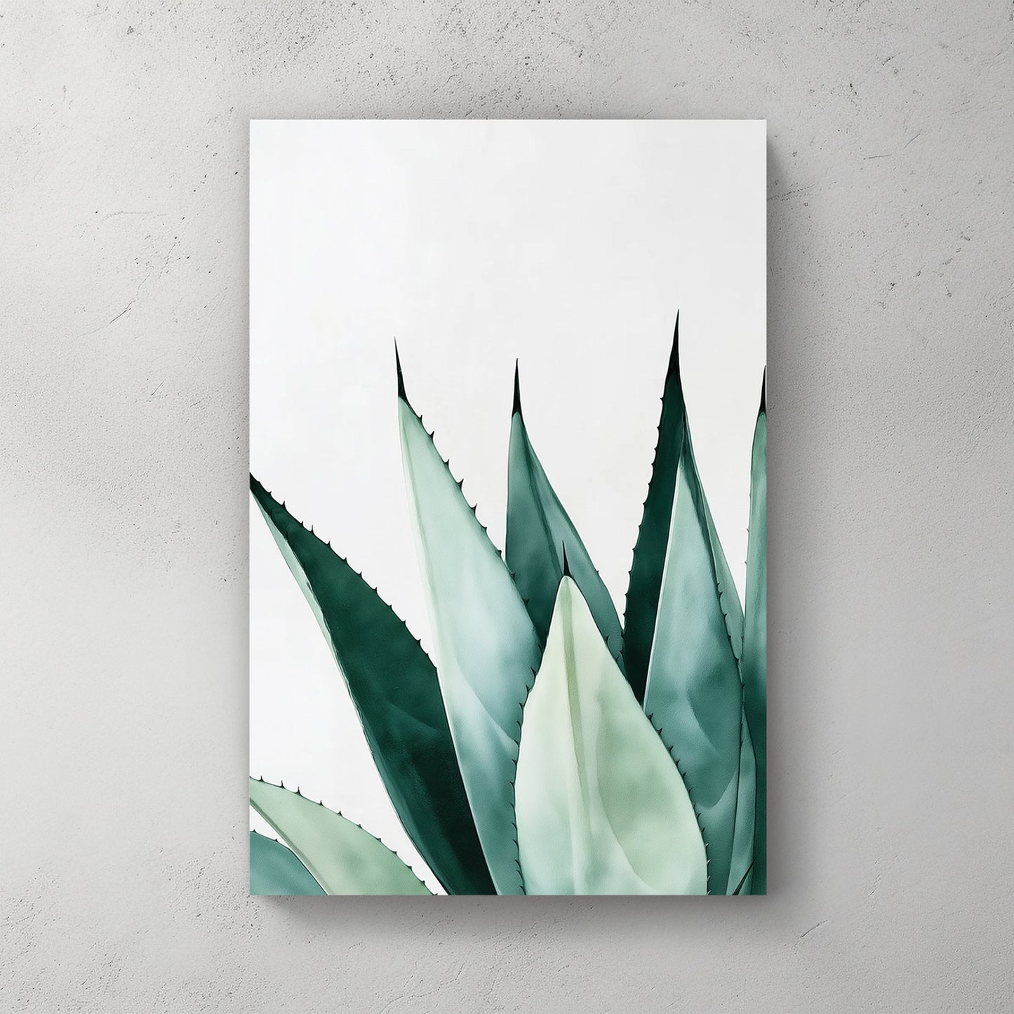 minimal agave plant wall art