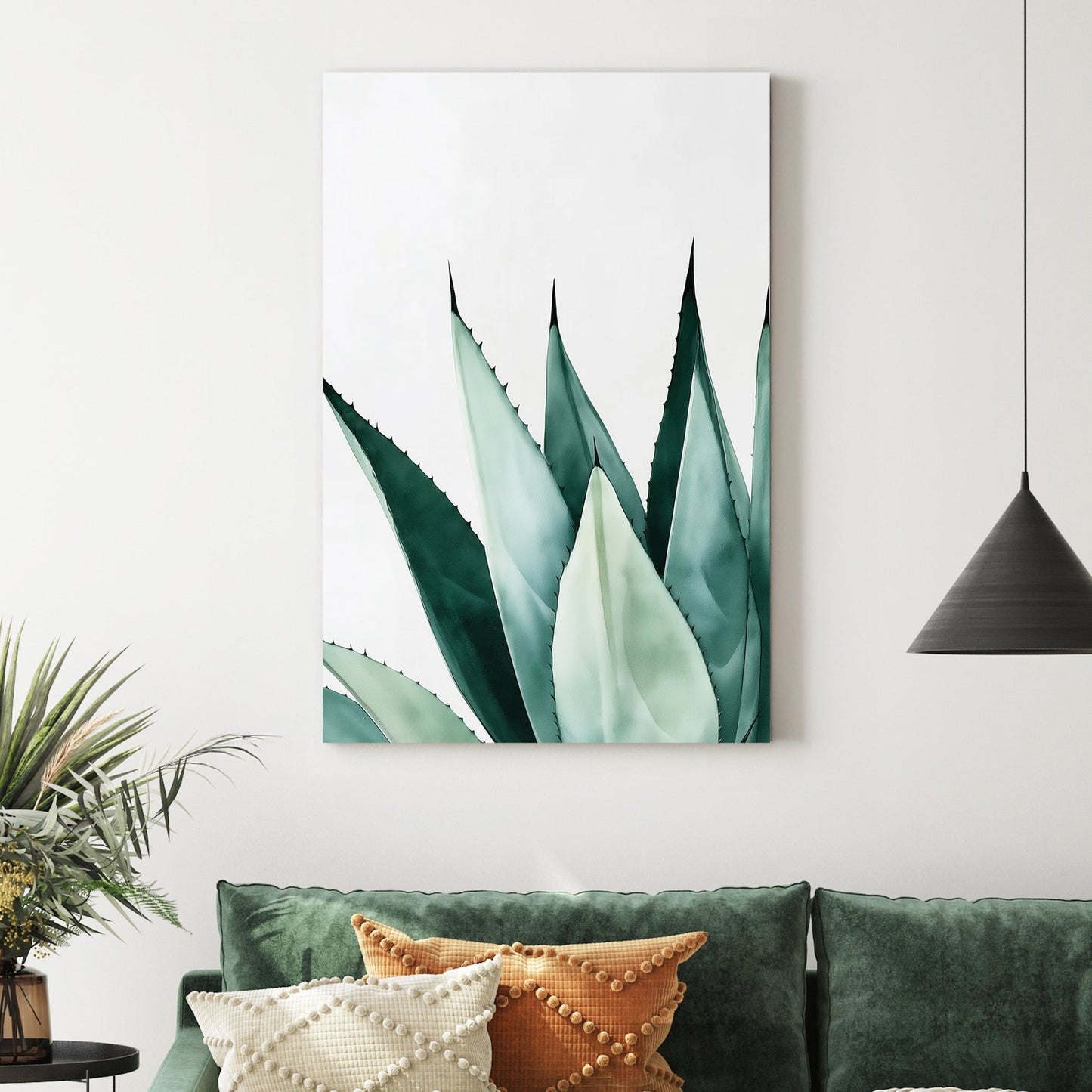 minimal agave plant wall art